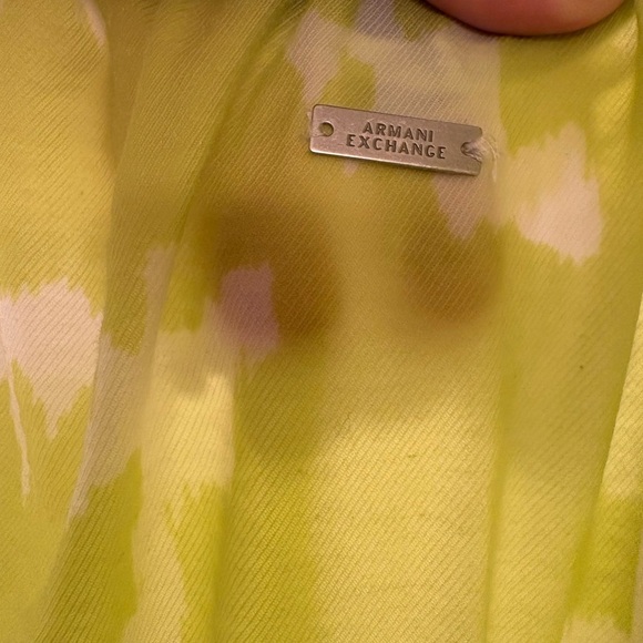 A/X Armani Exchange High Low Dress in Lime and White eco viscose rare size 6 - Picture 9 of 9